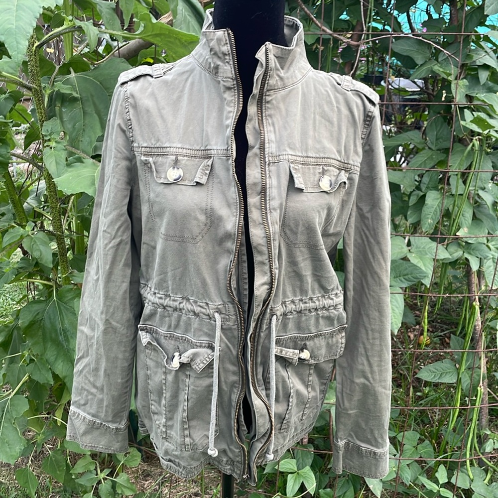 Juniors SO Utility olive green night Jacket